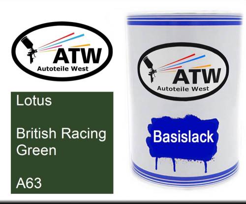 Lotus, British Racing Green, A63: 500ml Lackdose, von ATW Autoteile West.